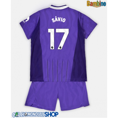 Maglie da calcio Tottenham Hotspur Savio #17 Terza Maglia Bambino 2026-27 Manica Corta + Pantaloni corti)